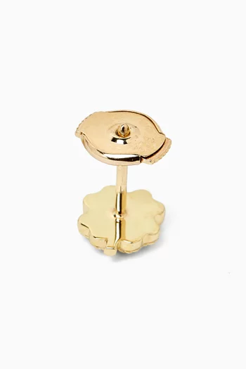 Nano Puce Trèfle Single Earring in 9kt Yellow Gold