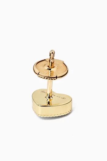 Nano Puce Coeur Single Earring in 9kt Yellow Gold