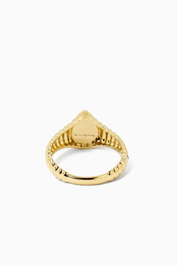 Baby Chevaliere Poire Berlingot Nacre Ring in 9kt Yellow Gold