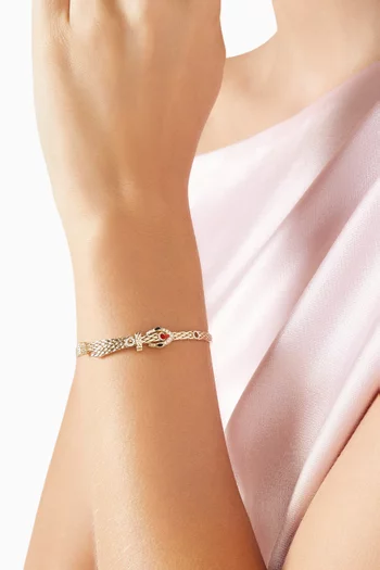 Mini Python Diamond Bracelet in 9kt Yellow Gold