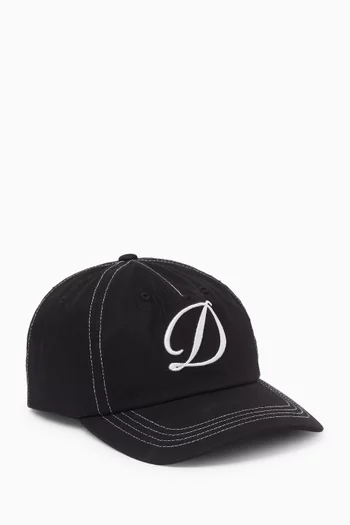 Cursive Worker Cap in Denim