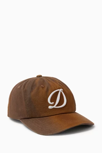 Cursive Worker Cap in Denim