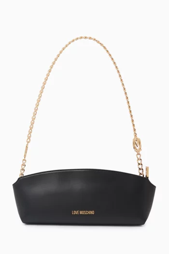 Small Smart Daily Shoulder Bag in Faux Leather