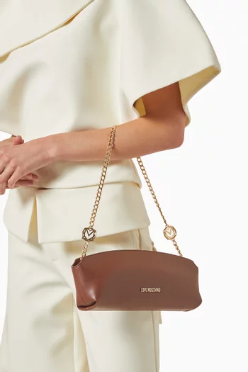 Small Smart Daily Shoulder Bag in Faux Leather