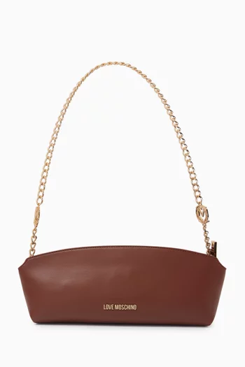 Small Smart Daily Shoulder Bag in Faux Leather