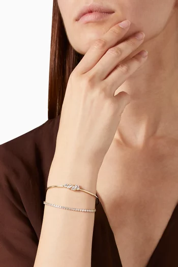 سوار ميزميرا مزدوج معدن مطلي ذهب عيار 18‏