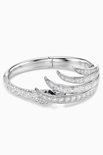 Vienna Bangle in Rhodium-plated Metal