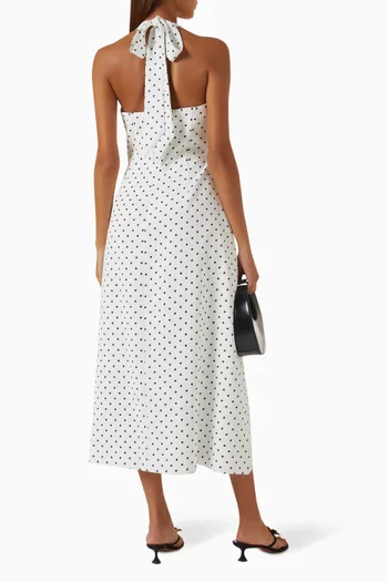 Volume-skirt Midi Dress