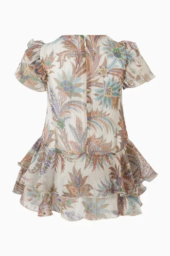 Botanical Toile Print Dress