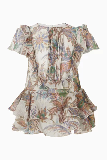 Botanical Toile Print Dress