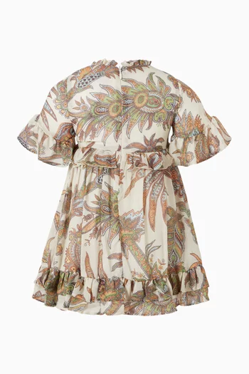 Botanical Toile Print Dress