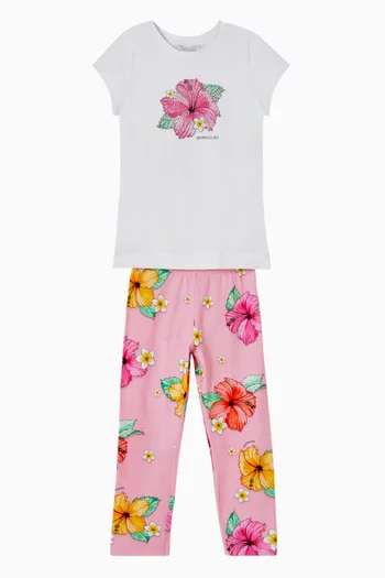 Floral Rhinestone T-Shirt