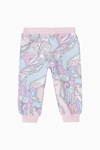 Printed Sweatpants in Cotton Jersey