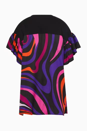 Ruffle Printed Dress