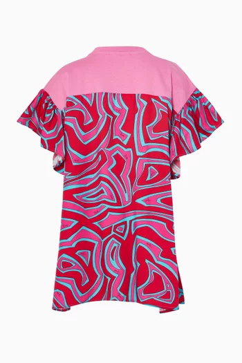 Ruffle Printed Dress