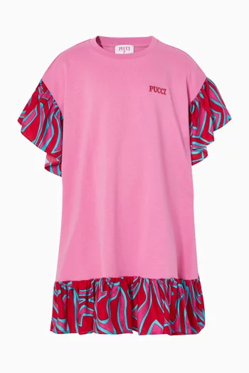 Ruffle Printed Dress