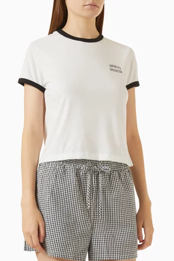Crop Ringer T-shirt in Jersey