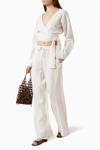 Isla Tie Top in Cotton Gauze