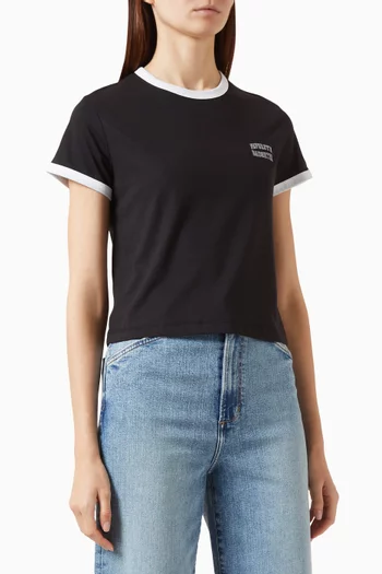 Crop Ringer T-shirt in Jersey