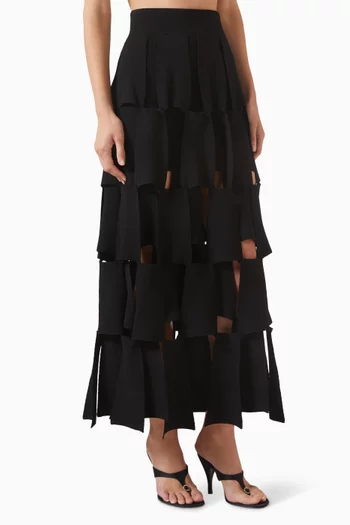 Multi Trapeze Knitted Skirt