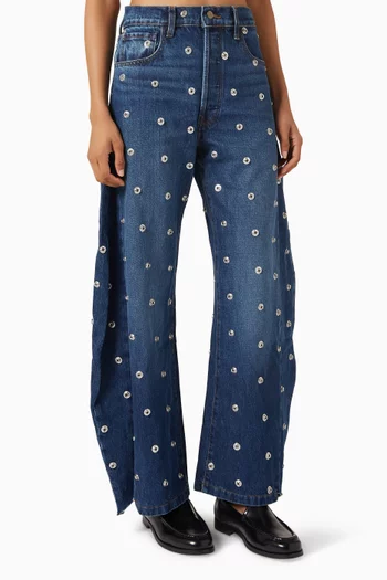 Studded Jeans in Organic-denim