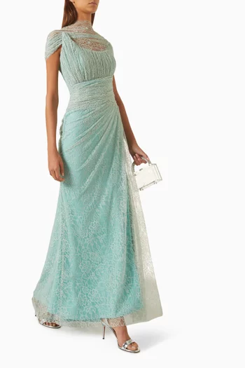Draped Dress in Lace