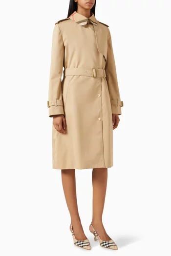 Belted Trench Coat in Cotton