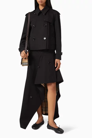 Crop Mayfair Trench Jacket in Cotton