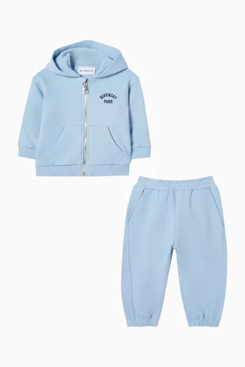 Zip Tracksuit Set in Organic Cotton Blend