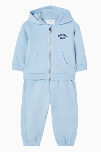 Zip Tracksuit Set in Organic Cotton Blend