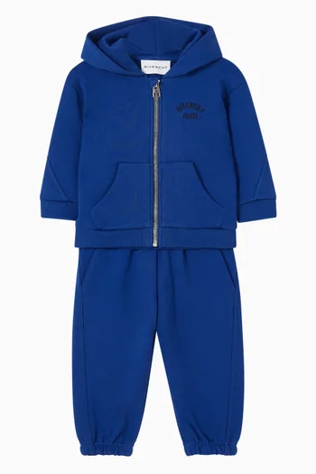Zip Tracksuit Set in Organic Cotton Blend