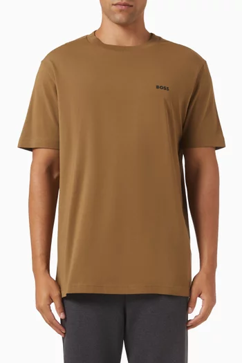 Logo-print T-shirt in Stretch-cotton