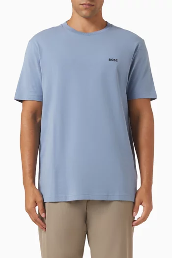 Logo-print T-shirt in Stretch-cotton