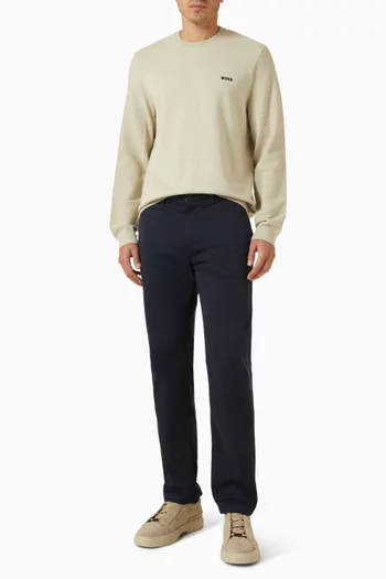 Contrast Logo Sweater in Wool-blend