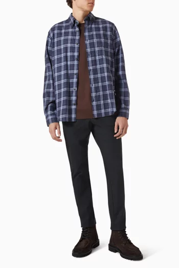 Checked Flannel Shirt in Coton