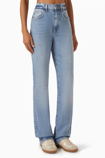The Valentina Boot High-rise Bootcut Jeans in Denim