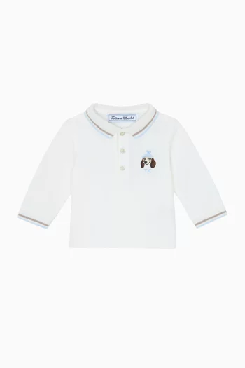 Embroidered Polo Shirt in Cotton