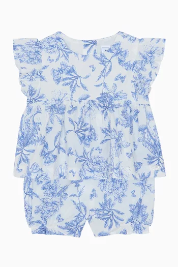 Floral Top & Shorts in Cotton