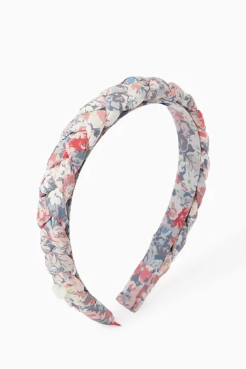 Floral-print Braided Headband