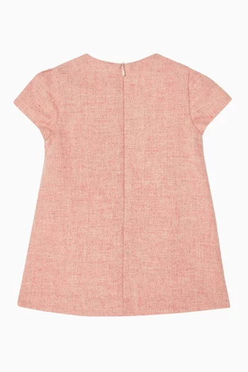 Pleated Dress in Wool Merino