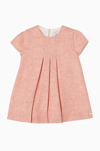Pleated Dress in Wool Merino