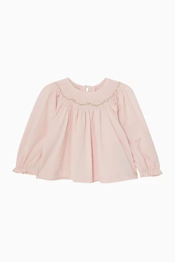 Embroidered Blouse in Cotton-blend
