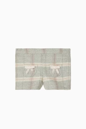 Check Shorts in Wool-blend