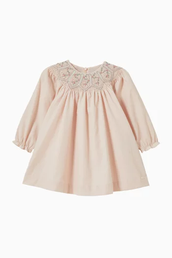 Floral Smock Dress in Cotton