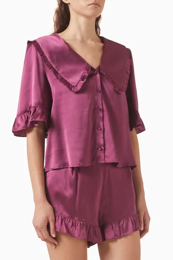 Luna Shorts Pyjama Set in Silk