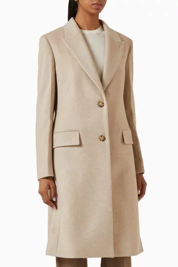 Classin Single-breasted Coat in Wool