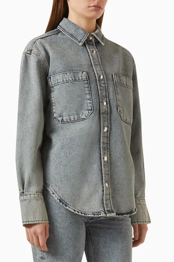 Samy Oversized Shirt in Denim