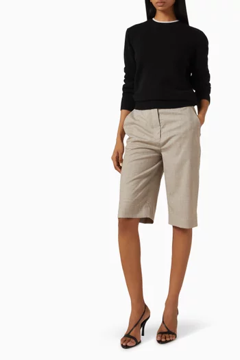 Otis Contrast-collar Sweater in Cashmere