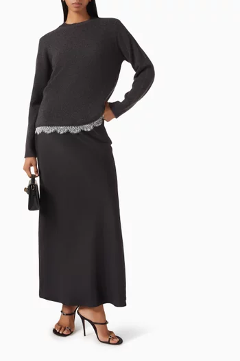 Arvo Lace-trim Sweater in Cashmere