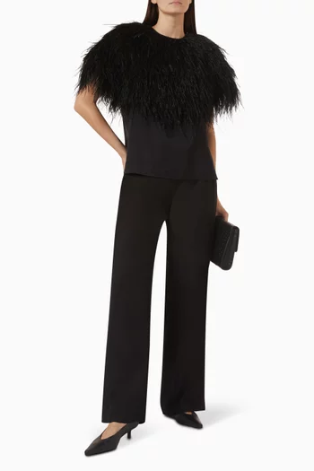 Iona Ostrich Feather Top